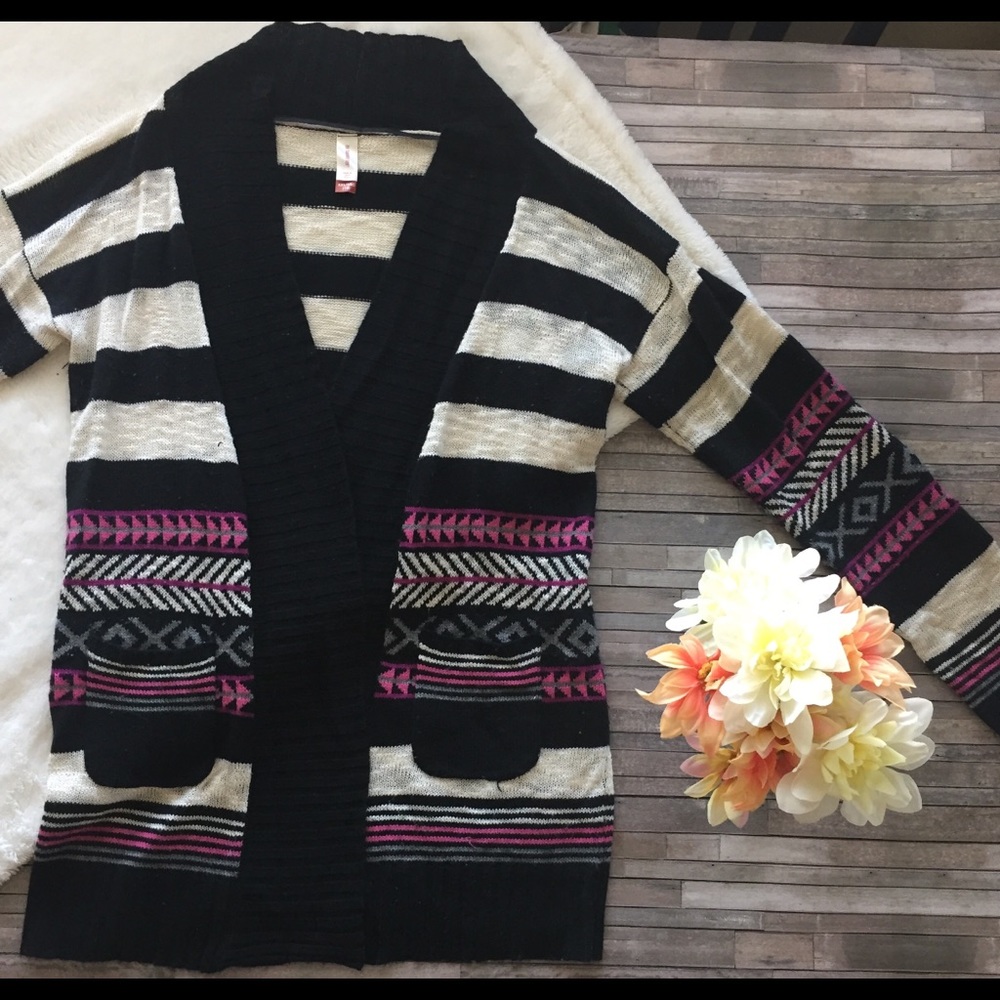 No boundaries Women’s Multi-colored Cardigan, XXL